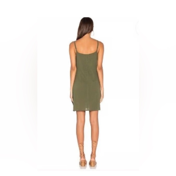 FAITHFULL THE BRAND | Kara Dark Green Mini Wrap
Dress Cotton Women's Size 4 - Picture 3 of 4